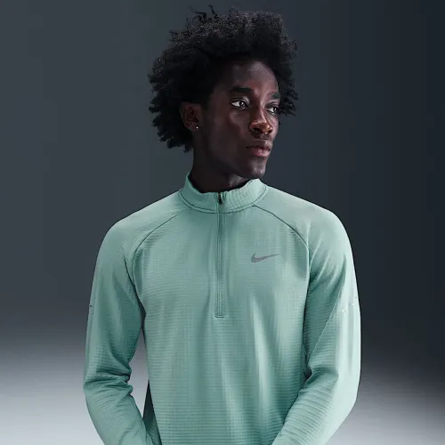 Nike Stride мужские Therma-FIT Repel Winterized 1/2-Zip Running Top цвет зеленый