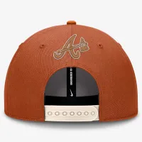 Atlanta Braves Rise Dunk мужские Nike Dri-FIT MLB Adjustable Hat цвет коричневый