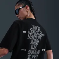 Nike After Dark Tour женская Loose Short-Sleeve футболка цвет черный