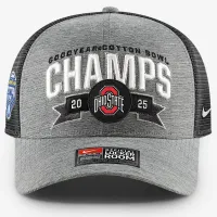 Ohio State Buckeyes 2025 College Football Playoff бавовняніBowl National Championship Bound Locker Room чоловічі Nike Dri-FIT College Trucker Adjustable Hat колір сірий