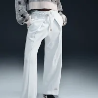 Nike Naomi Osaka женская С высокой Талией Loose Knit Pants цвет белый