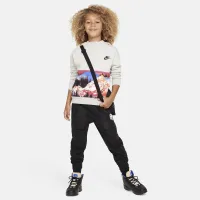 Nike Sportswear Snow Day Fleece Printed Pullover Little Kids Толстовка с капюшоном цвет серый