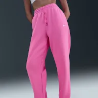 Nike Sportswear Phoenix Fleece женская С высокой Талией оверсайз Sweatpants Pink