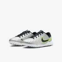 Nike Jr. Tiempo Legend 10 Academy Little/Big детские Turf Low-Top Soccer Кроссовки цвет серый