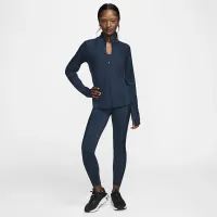 Nike One Rib женская Dri-FIT Full-Zip Mid Layer синий