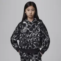 Nike Jordan Big дитячі Brooklyn Fleece Printed Pullover Толстовка з капюшоном колір чорний