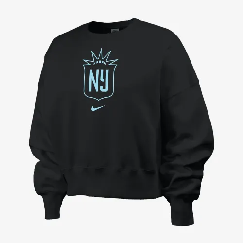 NJ/NY Gotham FC Phoenix Fleece женская Nike NWSL Crew-Neck свитшот цвет черный