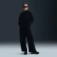 Nike Sportswear женская Over-оверсайз French Terry Pullover Толстовка с капюшоном цвет черный