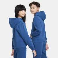 Nike Sportswear Club Fleece Big детские Pullover Толстовка с капюшоном синий