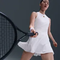 NikeCourt Slam женская Dri-FIT Tennis Костюм цвет белый