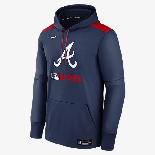 Atlanta Braves Authentic Collection мужские Nike Therma MLB Pullover Толстовка с капюшоном синий