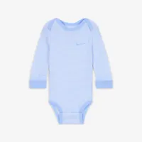 Nike Baby Essentials Baby (0-9M) Long Sleeve Bodysuits (3 Pack) синий