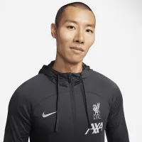 Liverpool FC Strike чоловічі Nike Dri-FIT Soccer Hooded Knit Tracksuit колір сірий