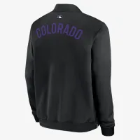 Colorado Rockies Authentic Collection Dugout чоловічі Nike MLB Full-Zip Bomber Куртка колір чорний