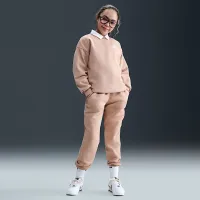 Nike Sportswear Club Fleece Big дитячі оверсайз світшот колір коричневий