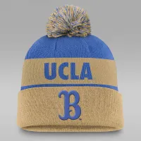 UCLA Bruins Primetime Peak мужские Nike College Cuffed Pom Beanie синий