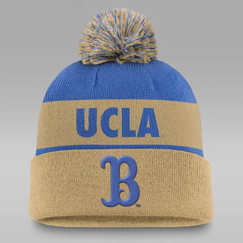UCLA Bruins Primetime Peak мужские Nike College Cuffed Pom Beanie синий