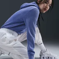 Club Америка Club Fleece Third жіноча Nike Soccer Pullover Толстовка з капюшоном блакитний