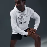Nike мужские Cheer Pullover Толстовка с капюшоном цвет белый