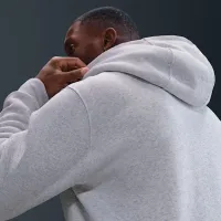 Nike Club мужские Full-Zip Fleece Толстовка с капюшоном цвет коричневый