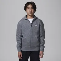 Nike Jordan MJ Brooklyn Big детские Fleece Full-Zip Толстовка с капюшоном цвет серый