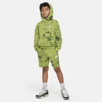Nike Sportswear Club Fleece Big детские Pullover Толстовка с капюшоном цвет зеленый
