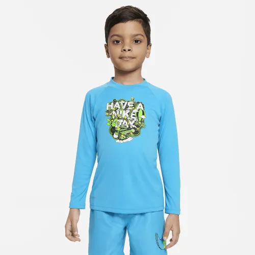 Nike Dri-FIT Little детские (для мальчиков) Long-Sleeve Swim Hydroguard синий