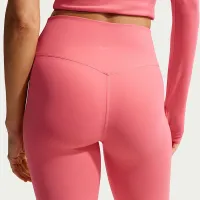 Nike Zenvy женская С высокой Талией 7/8 лосины with No Front Seam Pink