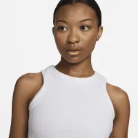 Nike One Fitted жіноча Dri-FIT Cropped Tank Top колір білий