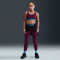 Nike Pro Big детские (Girls') Dri-FIT лосины with Shine Accents цвет красный