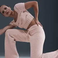 Nike Sportswear Phoenix Cozy Букле женская Slim Knit Pants Pink