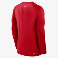Los Angeles Angels Authentic Collection Game Time чоловічі Nike Dri-FIT MLB Pullover Crew колір червоний
