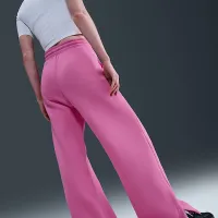 Nike Sportswear Phoenix Fleece женская С высокой Талией Wide-Leg Pants Pink