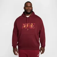 Nike Club мужские French Terry Толстовка с капюшоном цвет красный