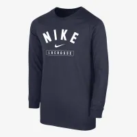 Nike Lacrosse Big детские (для мальчиков) Long-Sleeve футболка синий