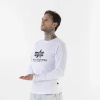 Футболка Alpha Industries Longsleeve Basic 10051009 - Белая
