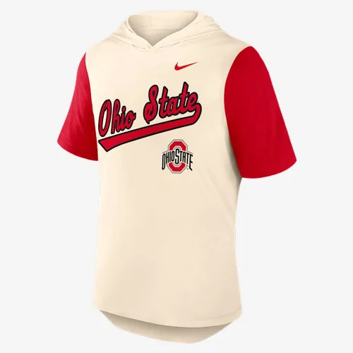 Ohio State Buckeyes Baseball Script мужские Nike Dri-FIT College Hooded футболка цвет коричневый