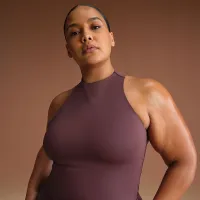 NikeSKIMS Matte жіноча Mock-Neck Racerback Tank Top колір червоний