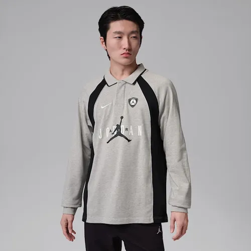 Nike Jordan Flight мужские Long-Sleeve Polo Jersey цвет серый