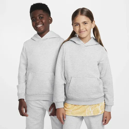 Nike Standard Issue Big детские Dri-FIT Fleece баскетбольные Толстовка с капюшоном цвет серый