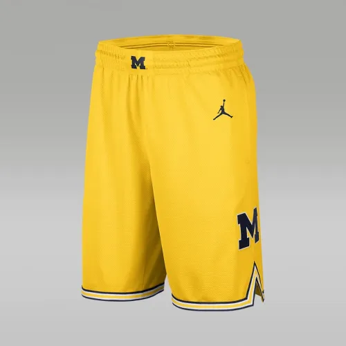 Nike Jordan College (Michigan) мужские Replica баскетбольные шорты Yellow