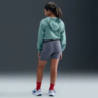 Nike Pro Fleece Big детские (Girls') Dri-FIT Full-Zip Толстовка с капюшоном цвет зеленый