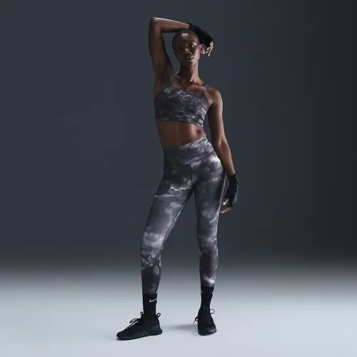 Nike One женская С высокой Талией 7/8 Printed лосины цвет черный