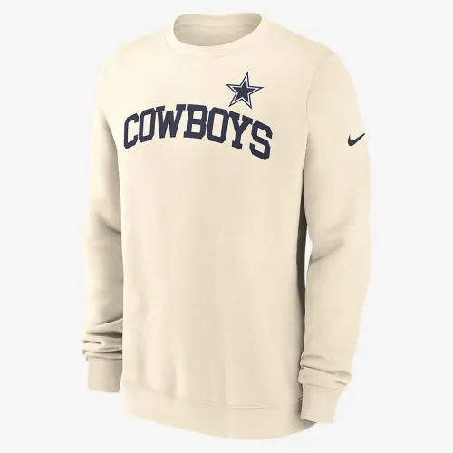 Dallas Cowboys Club мужские Nike NFL Pullover Crew цвет коричневый