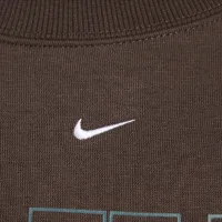 Nike Sportswear Phoenix Fleece женская Over-оверсайз Crew-Neck Graphic свитшот цвет коричневый