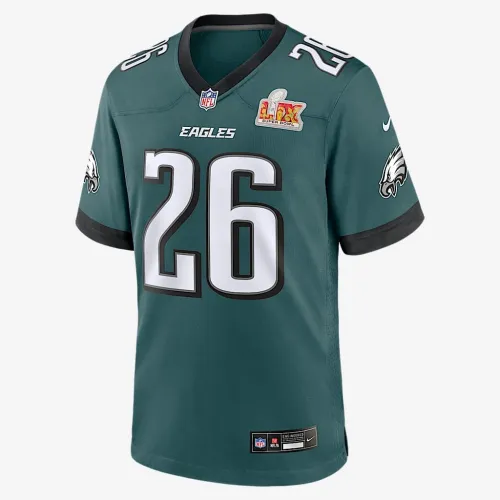 Saquon Barkley Philadelphia Eagles Super Bowl LIX мужские Nike NFL Game Jersey цвет зеленый
