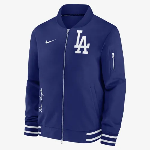 Los Angeles Dodgers Authentic Collection чоловічі Nike MLB Full-Zip Bomber Куртка блакитний