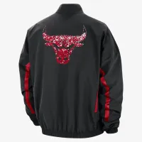 Chicago Bulls DNA Courtside мужские Nike NBA Woven Graphic Куртка цвет черный