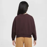 Nike Sportswear Club Fleece Girls' Boxy Crew-Neck свитшот цвет красный