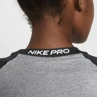 Nike Pro Big дитячі Dri-FIT 3/4-Sleeve Top колір чорний
